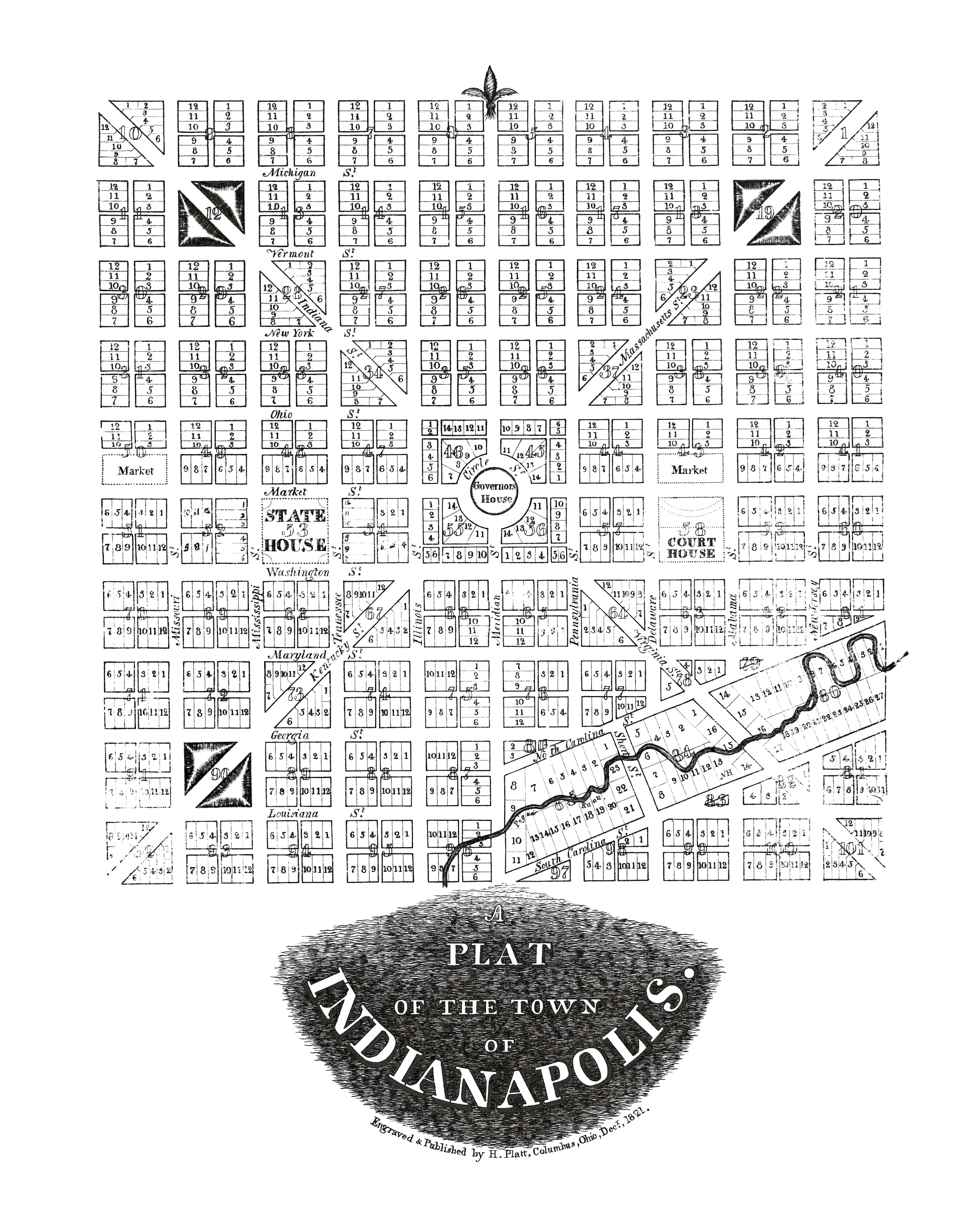 The original plat of the City of Indianapolis